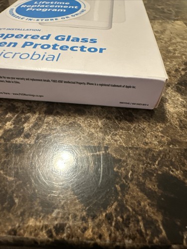 New AT&T iPhone 15 Pro Tempered Glass Antimicrobial Screen Protector - Clear - Picture 6 of 15