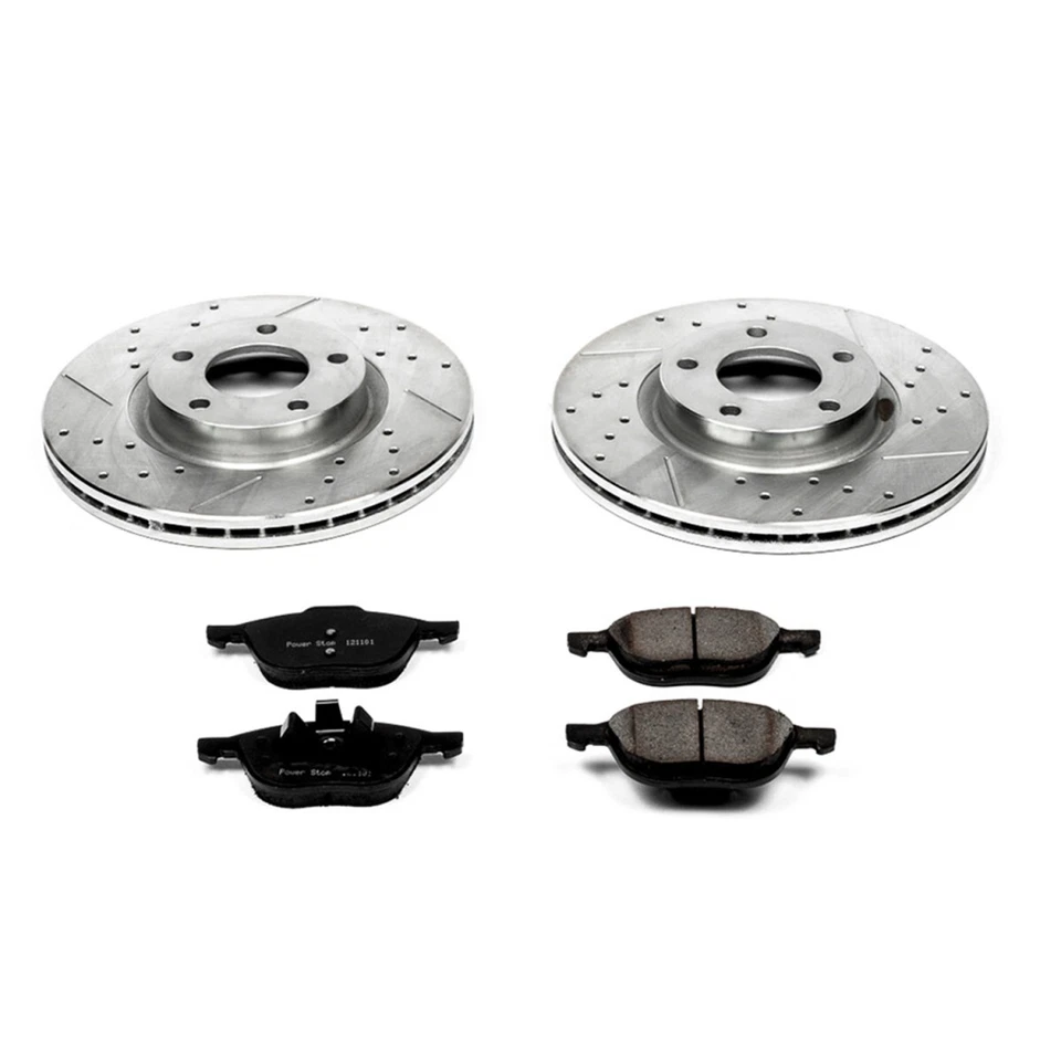 K126 Powerstop Brake Disc and Pad Kits 4-Wheel Set Front & Rear for Mazda 3 — 第 3/4 张图片