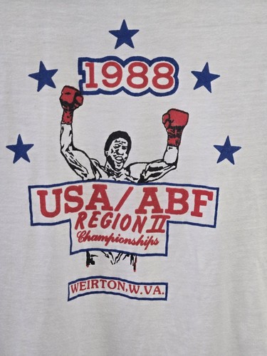 Vintage 1988 Boxing Tshirt USA/ABT Region II Championships - Picture 3 of 5
