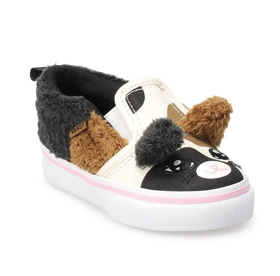 Vans Asher V Infante Niño Pequeño Zapatos Tenis Sin Cordones Calico Gatito Gatito 2T 2 Foto 2 de 4