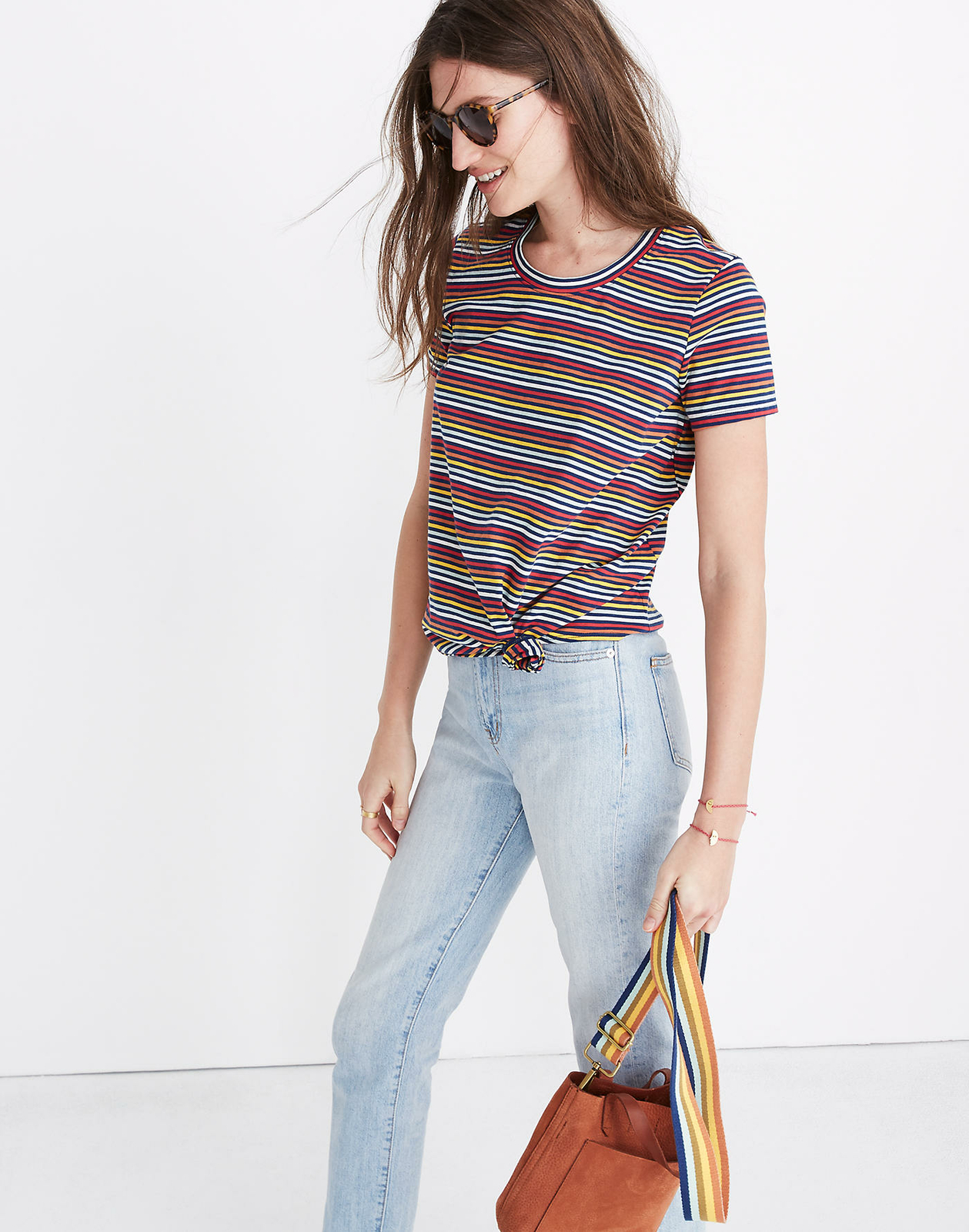 madewell knot front tee