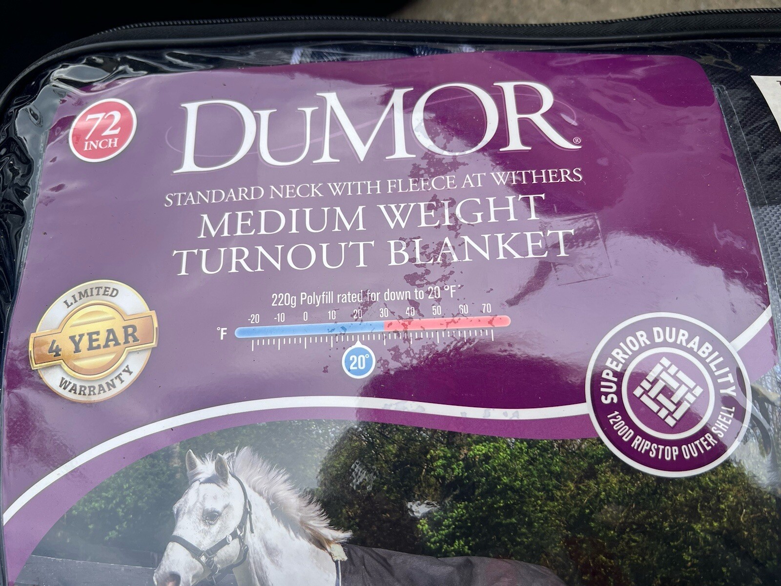 Horse Turnout Sheets Blanket 72" DuMor Medium Weight 1200D Blank