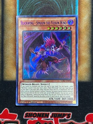 Yugioh Blackwing - Simoon The Poison Wind LDS2-EN040 Ultra Rare 1st Ed ...