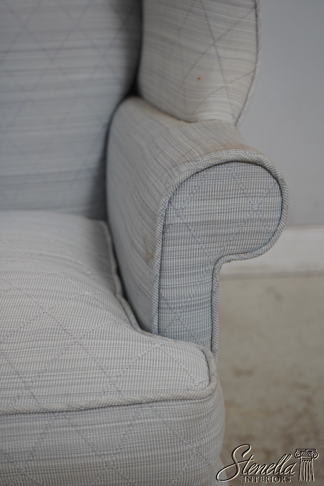 68369: BAKER Chippendale Mahogany Wing Back Easy Chair