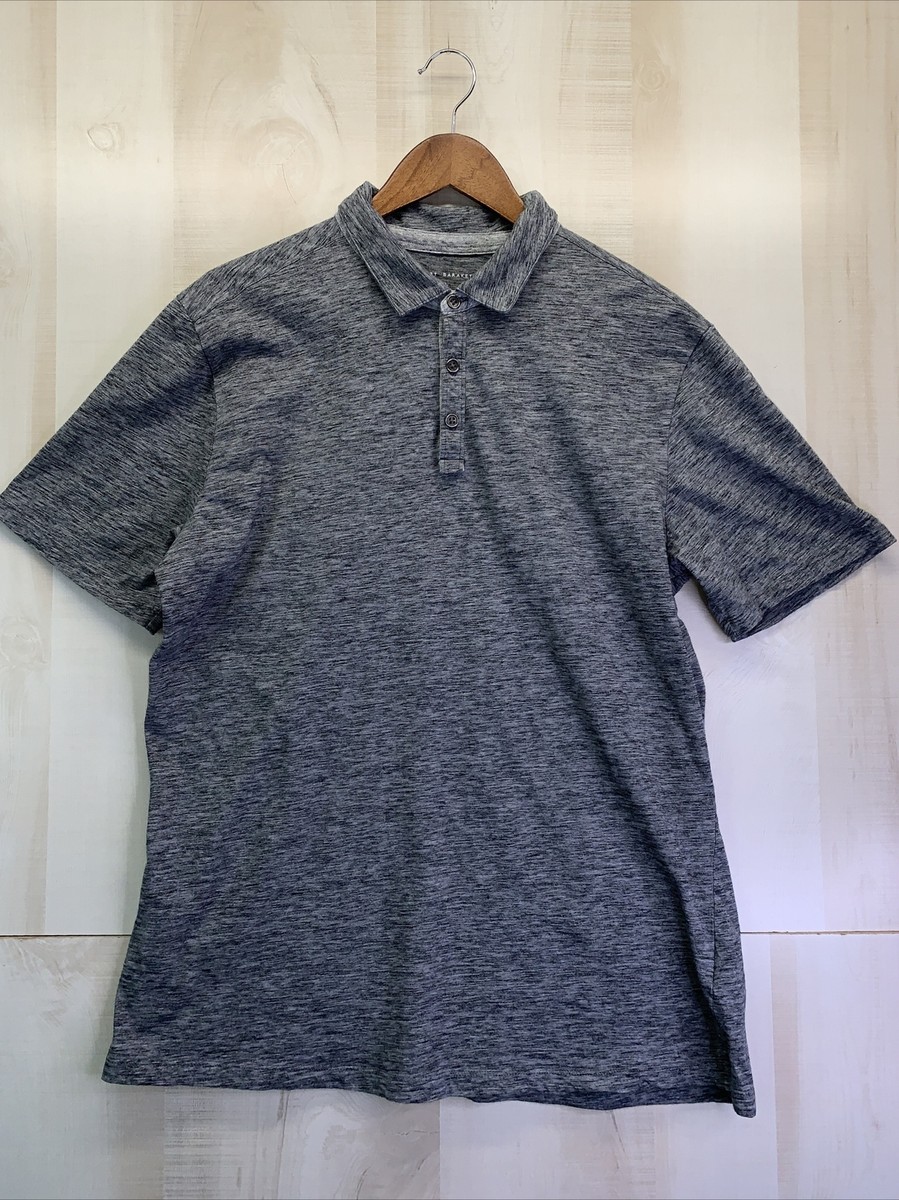Robert Barakett Men's SZ XL Soft Gray Cotton Polo Short Sleeve