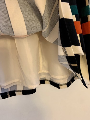 Abito Molly Bracken Taglia XS A Righe, Multicolore Bianco Verde Nero Con Cintura - Foto 6 di 7
