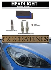 Headlight Restoration Complete Kit Uv Block Clear Coat Spray