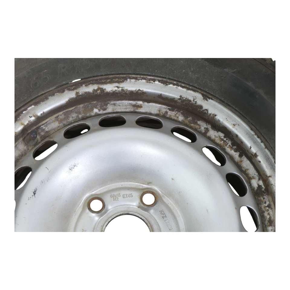 2x VW Golf 6 Caddy 195/65 R15 91V Sommerreifen Felgen 6jx15H2 ET47 ca. 5mm - Bild 3 von 4