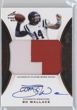 2015 Leaf Trinity Patch Signatures Bronze Bo Wallace #PA-BW1 Patch Auto 2r5