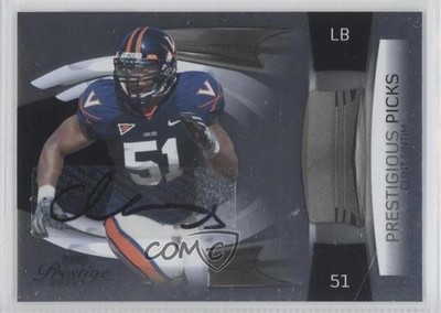 2009 Playoff Prestige Black Signatures /100 Clint Sintim #13 Rookie Auto RC 0f3