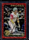 2024 Topps Update Jackson Merrill RC Red Crackle Foilboard #166/199 Padres