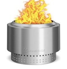 Smokeless Fire Pit with Removable Ash Pan for Wood Burning Stainless Steel