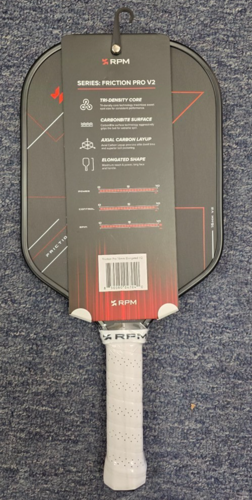 RPM Pickleball Friction Pro V2 16mm Elongated Pickleball Paddle | eBay
