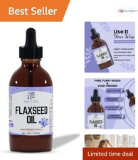 Organic Flaxseed Oil 4oz Cold-Pressed Nutrient-Rich Moisturizer for Hair  Skin