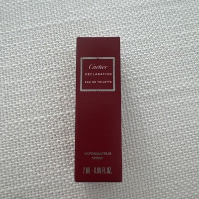 Cartier Declaration 0.06oz 2 ml Men's Eau de Toilette Travel Spray New In Box