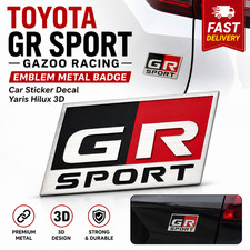 TOYOTA GR SPORT GAZOO RACING EMBLEM METAL BADGE Car Sticker Decal Yaris Hilux 3D