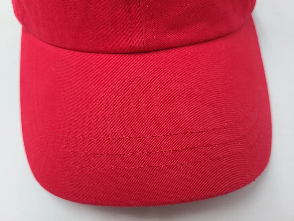 女士 Victorias Secret 粉红色 P 标志绑带可调节帽子棉质爸爸红色 — 第 3/4 张图片