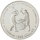 1988 1 Dollar Silver Coin - Canada - Saint-Maurice Ironworks - Proof - No Box