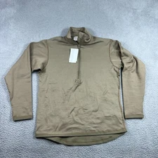 Military Shirt Mens Sz Medium Reg Tan Cold Weather Midweight Waffle Grid Gen III