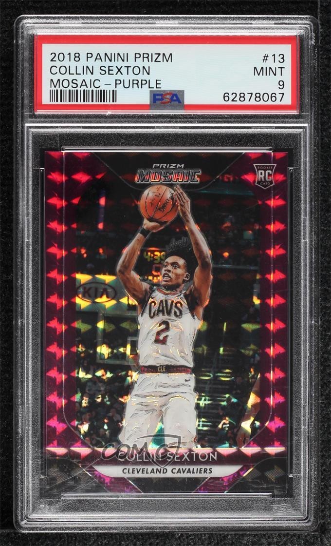 2018 Panini Prizm Mosaic Purple 30/49 Collin Sexton #13 PSA 9 MINT Rookie RC t2a