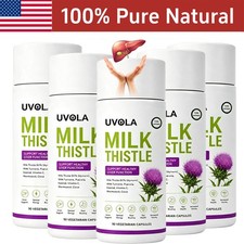 Uvola Milk Thistle Supplement, 80 Silymarin Liver Support Formula,90 Capsules