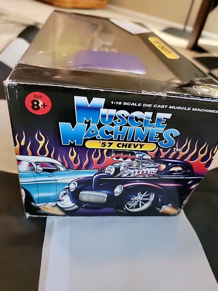Muscle Machines 57 Chevy 1/18スケール　新品未開封 Muscle Machines 1957 Chevy Blue/White 1:18 Diecast New In Box | eBay