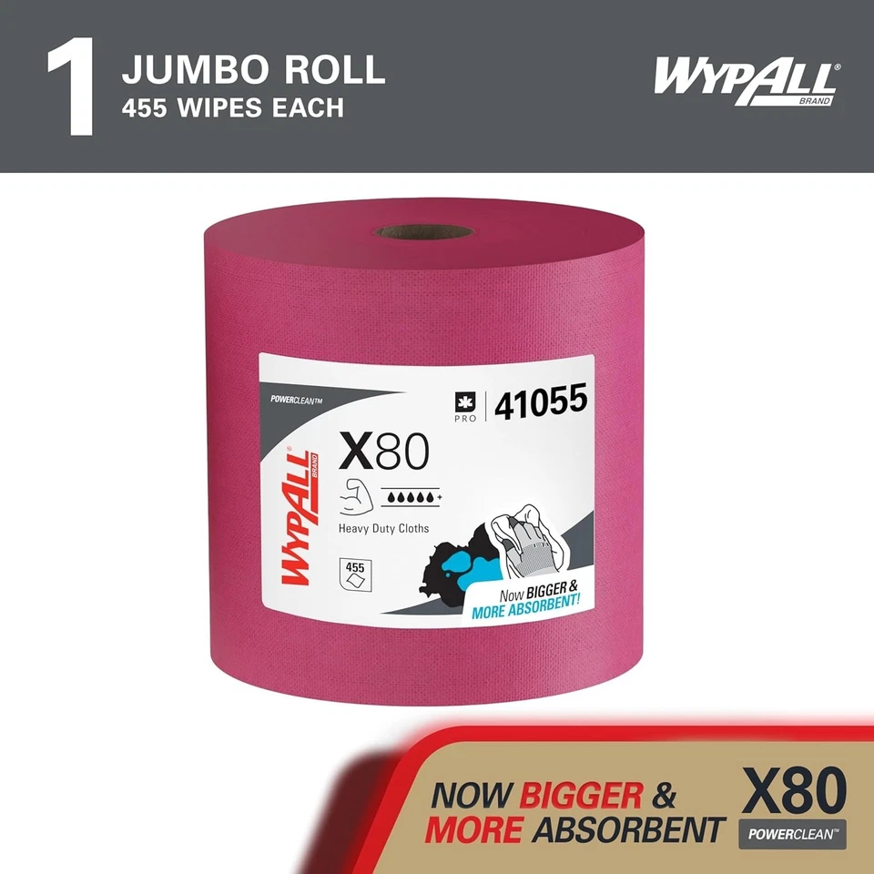 Extended Use PowerClean X80 Wipes - 455 Sheets for Efficient Cleaning Power - Image 4 of 4