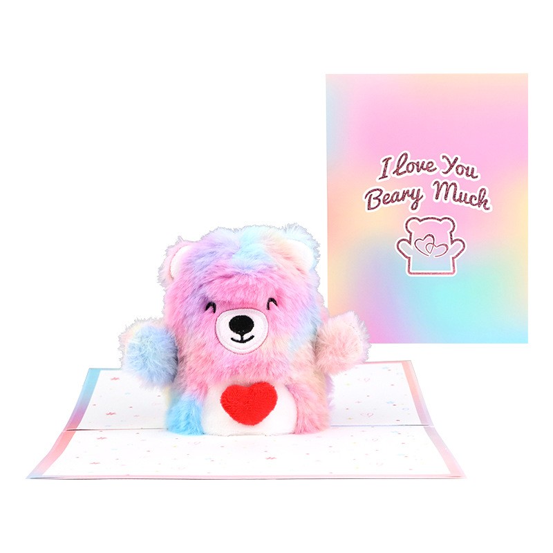 Beary Much in Love Bear 3D Pop Up Greeting Card - Valentine’s Day Birthday