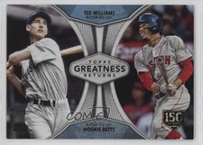 2019 Topps Greatness Returns 150th Anniversary Mookie Betts Ted Williams HOF za5