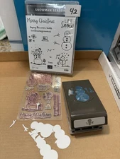 Stampin' Up! Stamp & Stamp & Punch Snowman Season