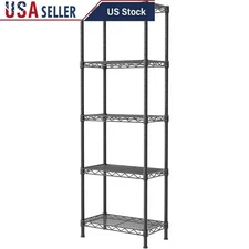 Adjustable Heavy Duty Storage Shelves 5 Tier Space Saving Organization Unit New