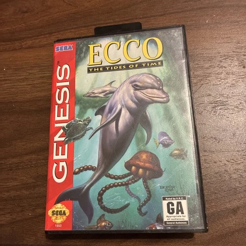 1994 Vintage Ecco: The Tides of Time Sega Genesis Complete CIB w/ Manual