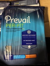 4 Packs of 18 Prevail Per-Fit Men's Adult Extra Absorbent Underwear Large
