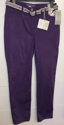 Neue Biobaumwollhose (CANDA) mit stylischem Gürtel in Größe 40.