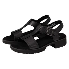 Munro Womens Mel Heeled Sandals US 7.5 M EU 38 Black Leather NIB