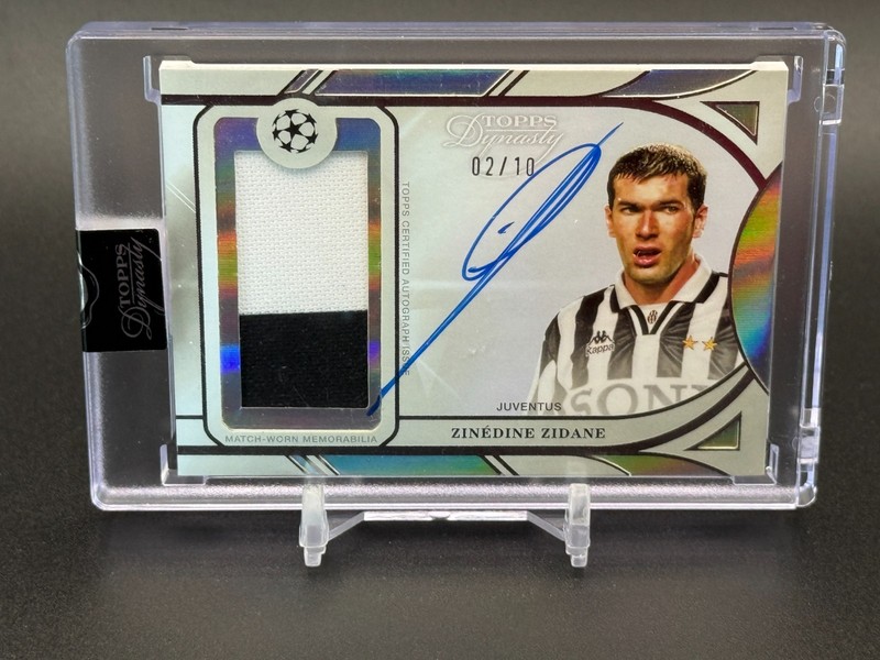 2024-25 Topps Dynasty Zinedine Zidane Auto Patch Card 02/10 - Juventus Soccer