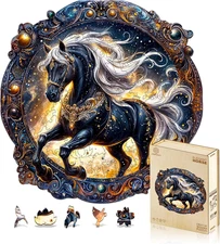 Wooden Puzzles for Adults, Horse Wood Puzzles Adult, Unique Animal Shape Wooden 