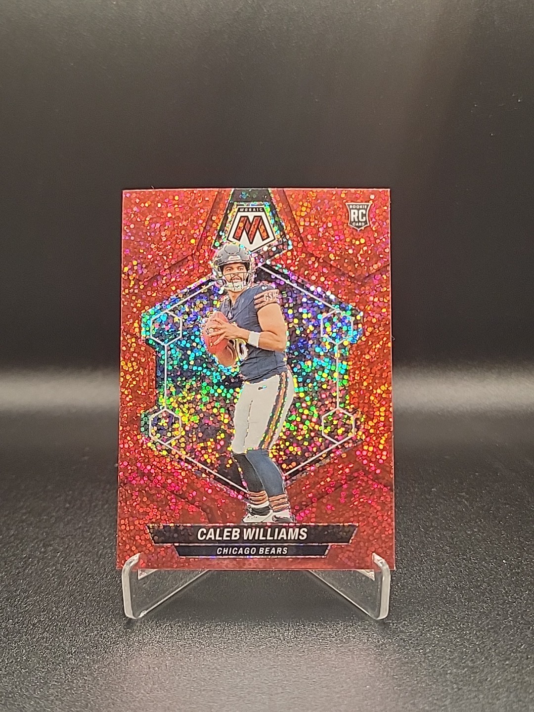 2024 Panini Mosaic Rookies Caleb Williams #301 Red Sparkle Prizm (RC) Rookie