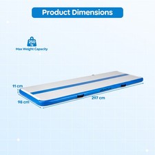 Mat Inflatable Gymnastic Mat Training Air Mat Construction Portable Tumbling