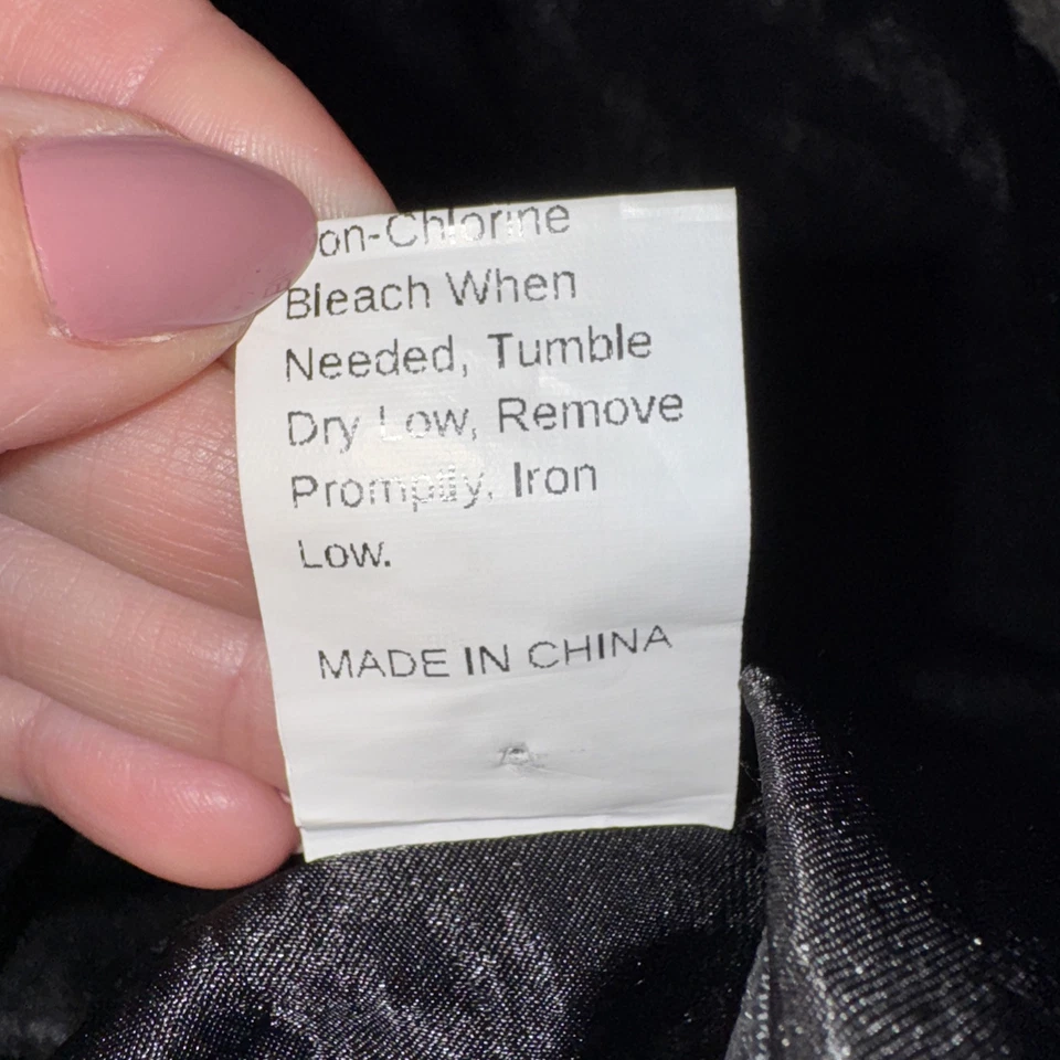 Top corto Y2K negro satinado sin tirantes hadas grunge oscuro romántico talla 8/10 M/L cremallera Foto 2 de 4