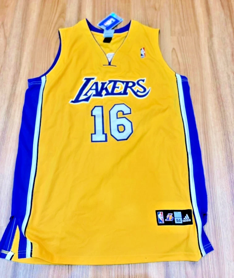 Camiseta Pau Gasol Los Angeles Lakers Home – Autógrafo – Não autenticada – Displ - Imagem 3 de 4