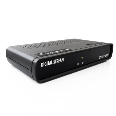 Digital to Analog Converter Box Electronic Signal Converter Black 10.9x9.2x1.8