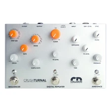 Collision Devices Crushturnal Delay Sample Reducer Reverb Clock Sequencer Pedal
