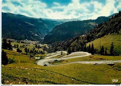 Postcard - 73 - Savoy - Route du Col des Aravis - The descent of Col Versan