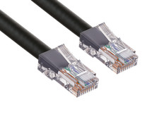 3ft Cat5e UTP Non-Booted Ethernet Network Patch Cable 24AWG Bare Copper, Black