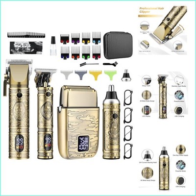 Stainless Steel Hair Clipper & Trimmer for Salon-Quality Grooming at Home