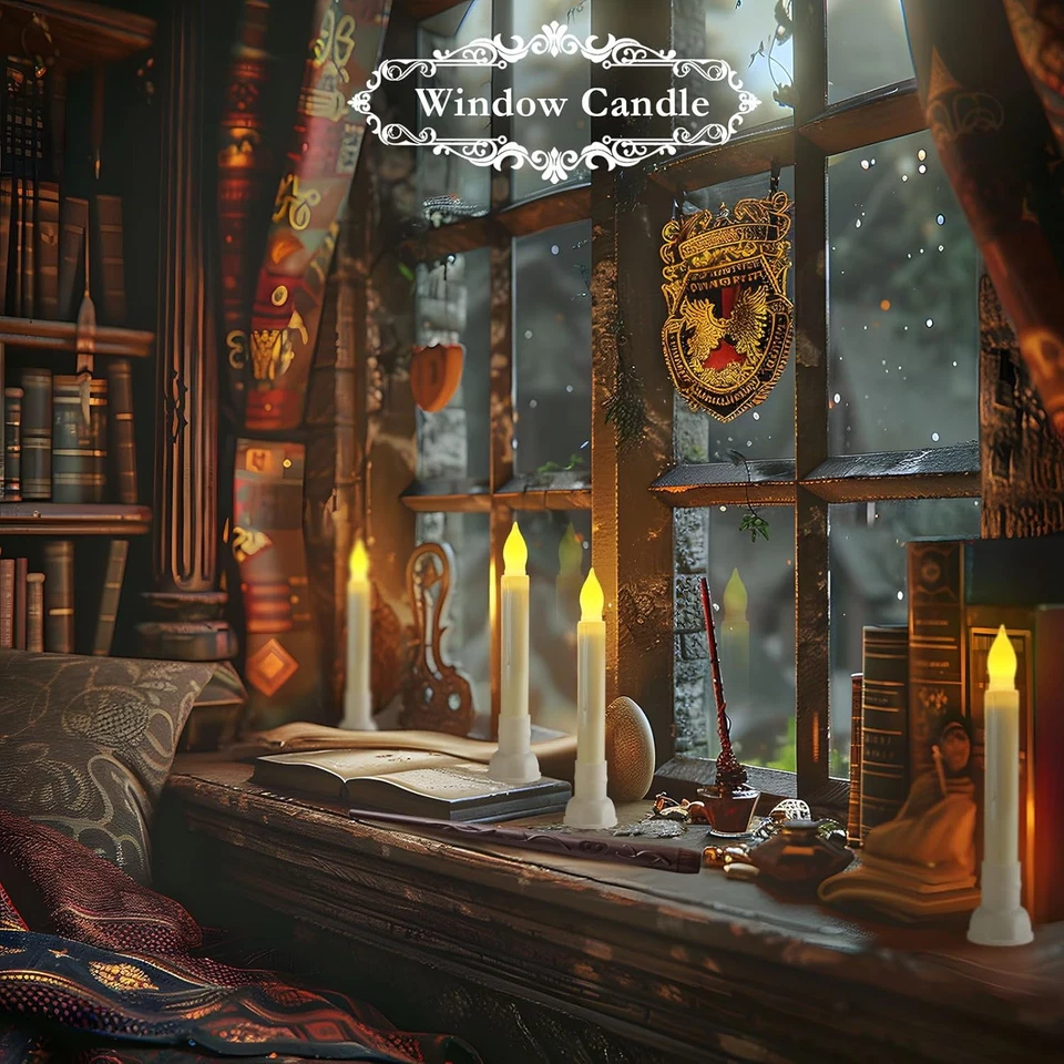 Velas LED flotantes mágicas varita de control remoto velas sin llama Halloween Foto 3 de 4