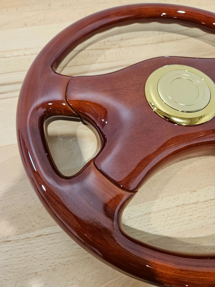 VOLANTE RAPTOR 16" MADERA CAOBA - DORADO Foto 3 de 4