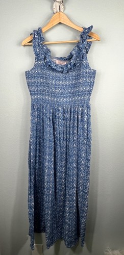 Gal Meets Glam Size 14 Dress Tessa Floral Maxi Feminine Prairie Smocked - Picture 3 of 16