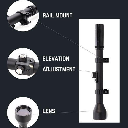 4X28 Hunting Optical Sight Riflescope For Airsoft Rifle 11mm Rail Telescopic - Picture 9 of 10